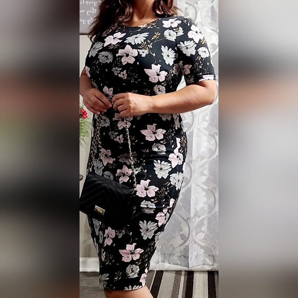 Premise Dresses Women's Midi Dress, High Quality Rayon, Black, M Size, - Picture 4 of 13